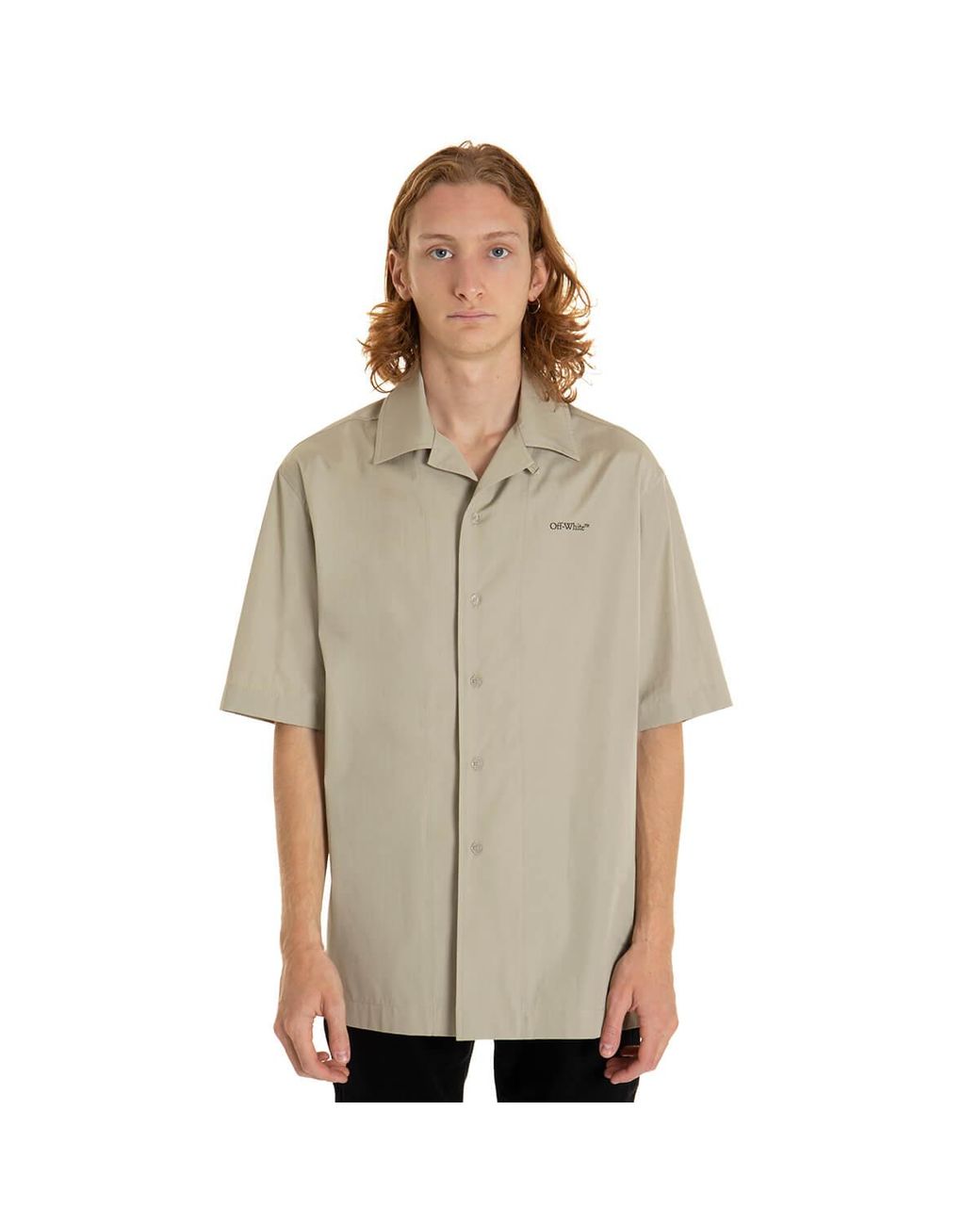 Off-White c/o Virgil Abloh Caravaggio Lute Holiday Shirt in Brown