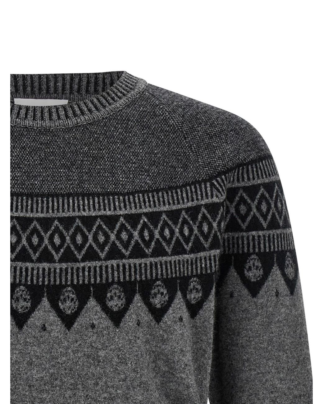 McQueen Gray 'Skull' Sweater for men