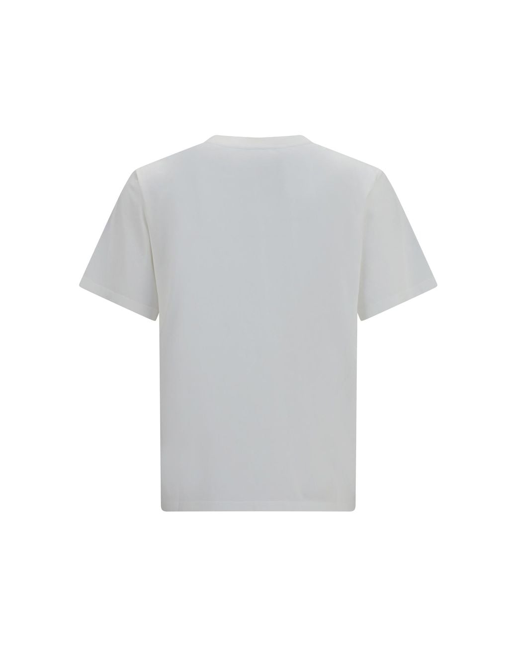 MM6 by Maison Margiela Gray Central-Print T-Shirt Cotton T-Shirts