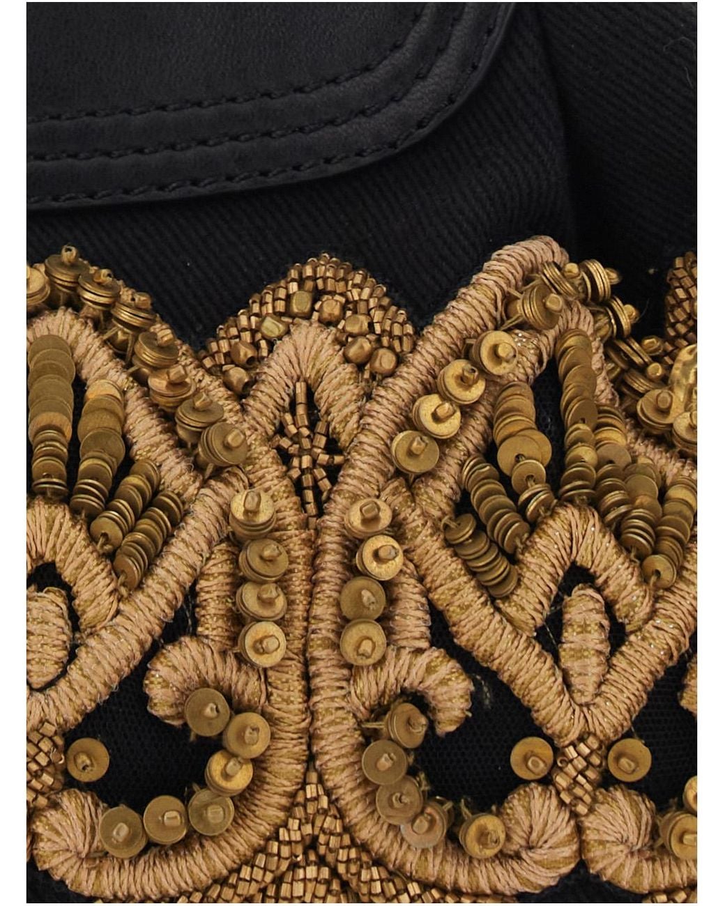 Dries Van Noten Black Blossom Clutch Cotton