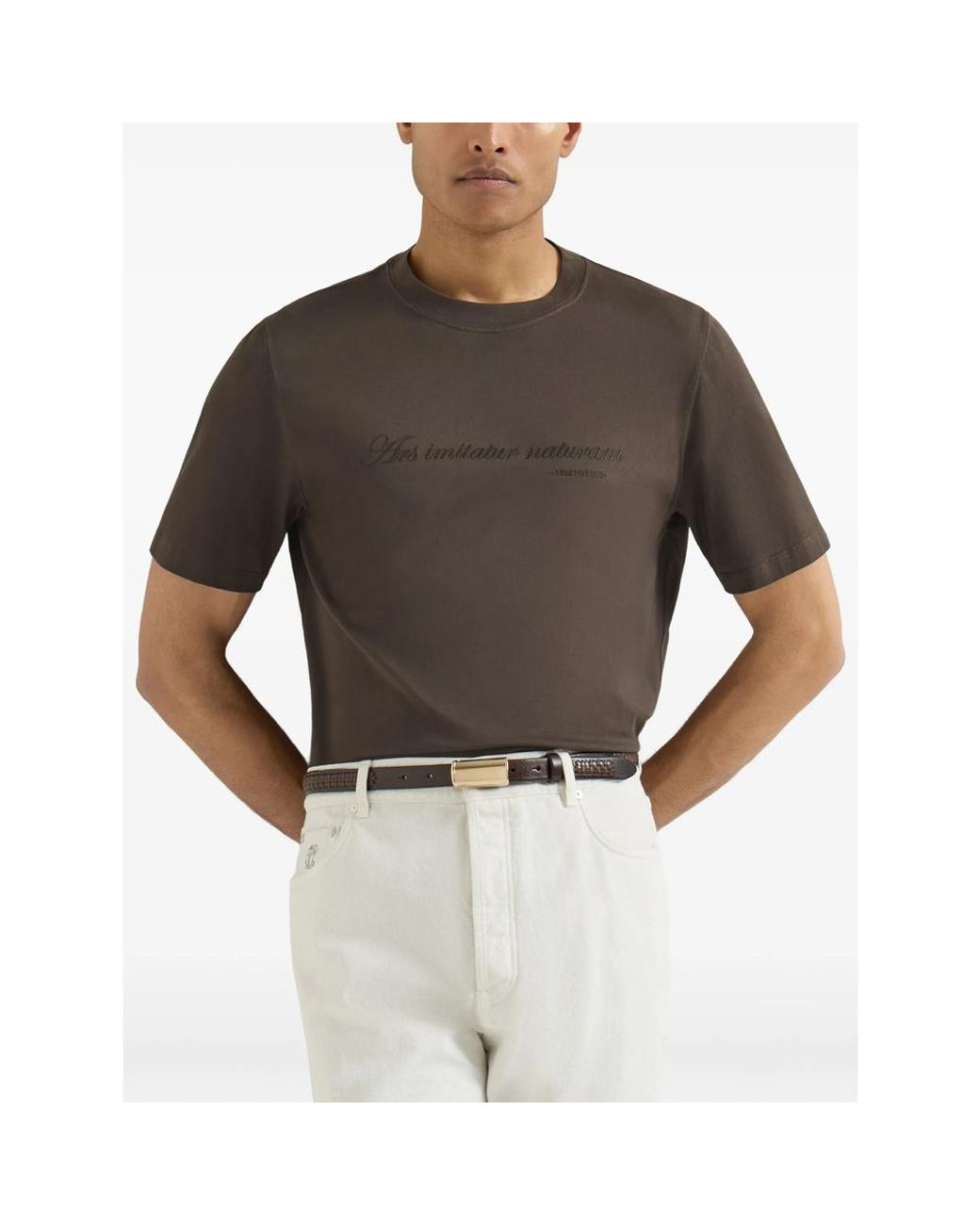 Brunello Cucinelli Brown T-Shirts & Vests for men