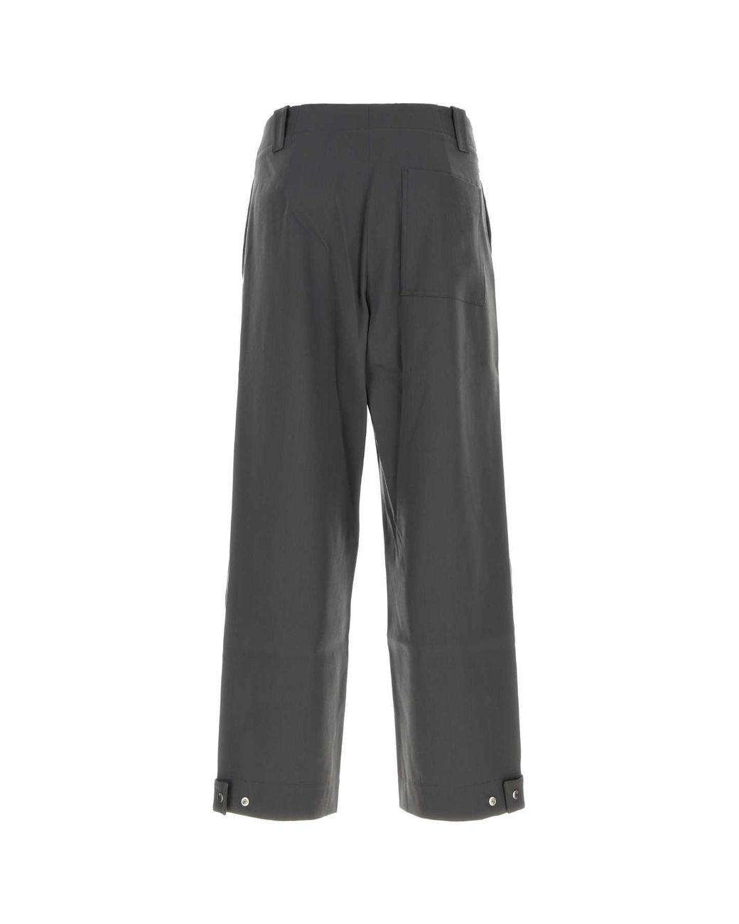 OAMC Gray Charcoal Cotton Pant Exterior: Wool Pantaloni for men