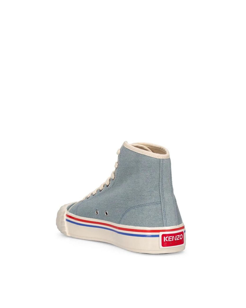 KENZO White School Logo High-Top Sneakers