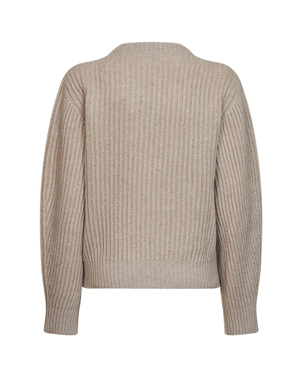 Brunello Cucinelli Natural Sparkling & Dazzling Sweater