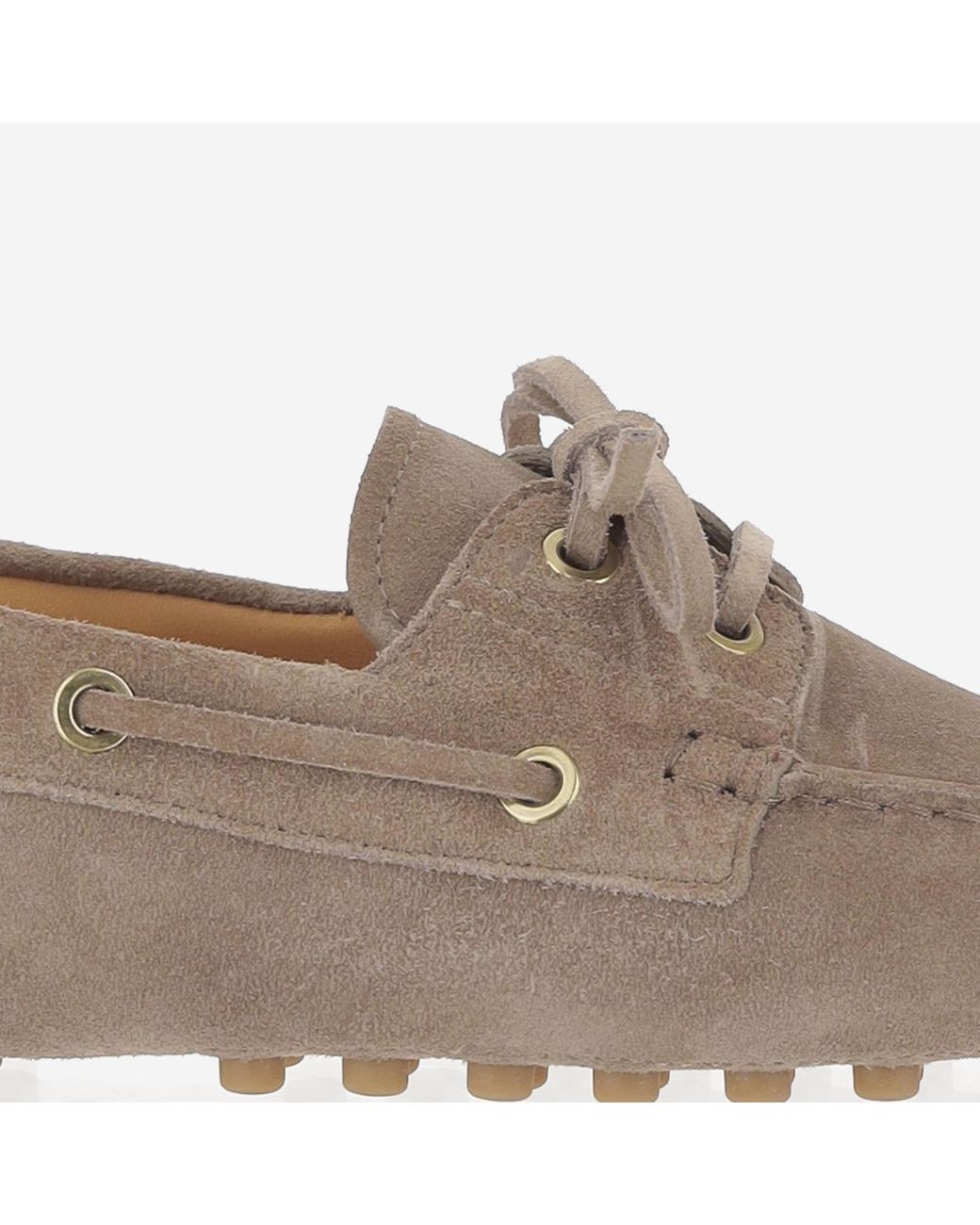 Tod's Brown Suede Leather Loafers Calfskin