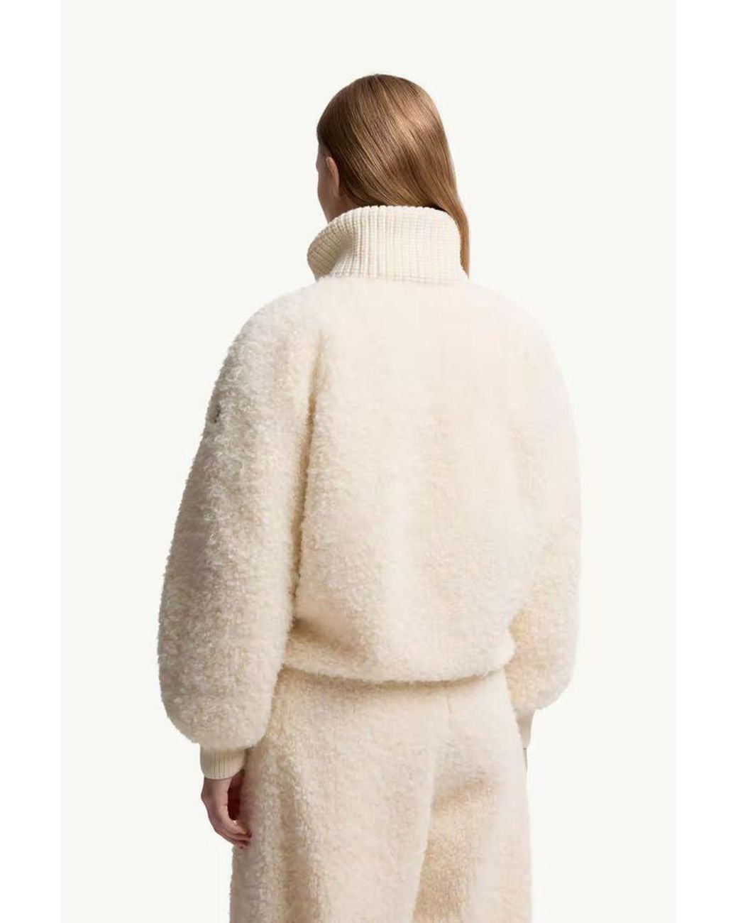 Moncler Natural Moncler Quilted Puffer Down Jacket