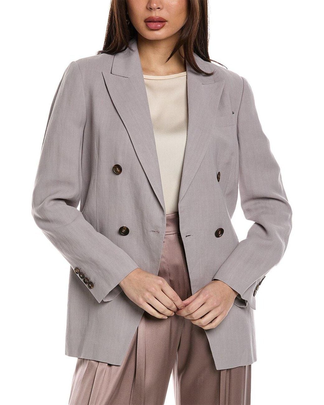 Brunello Cucinelli Gray Light Linen Blazer