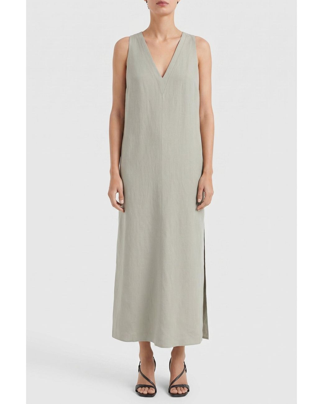 Brunello Cucinelli Multicolor Light Linen Blend Dress