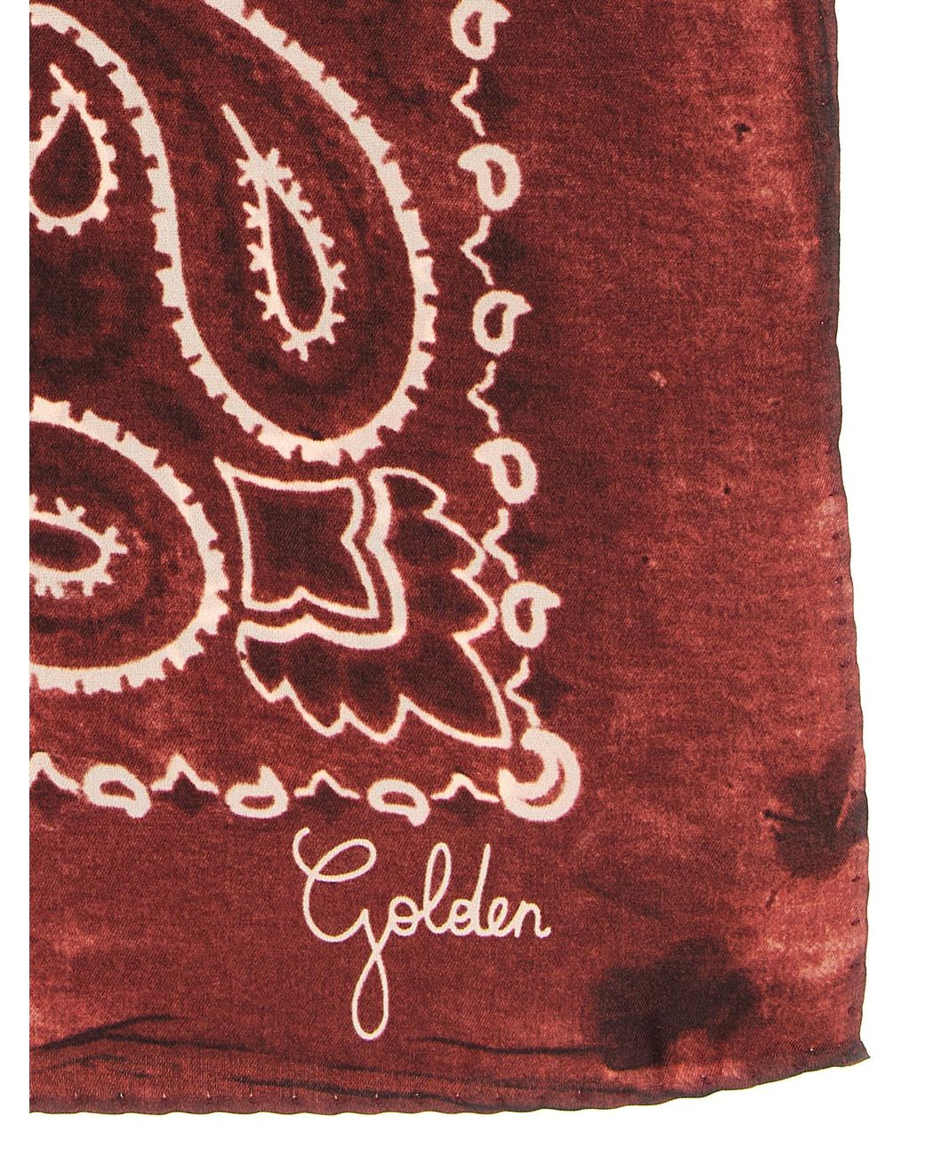 Golden Goose Deluxe Brand Pink Paisley Scarf