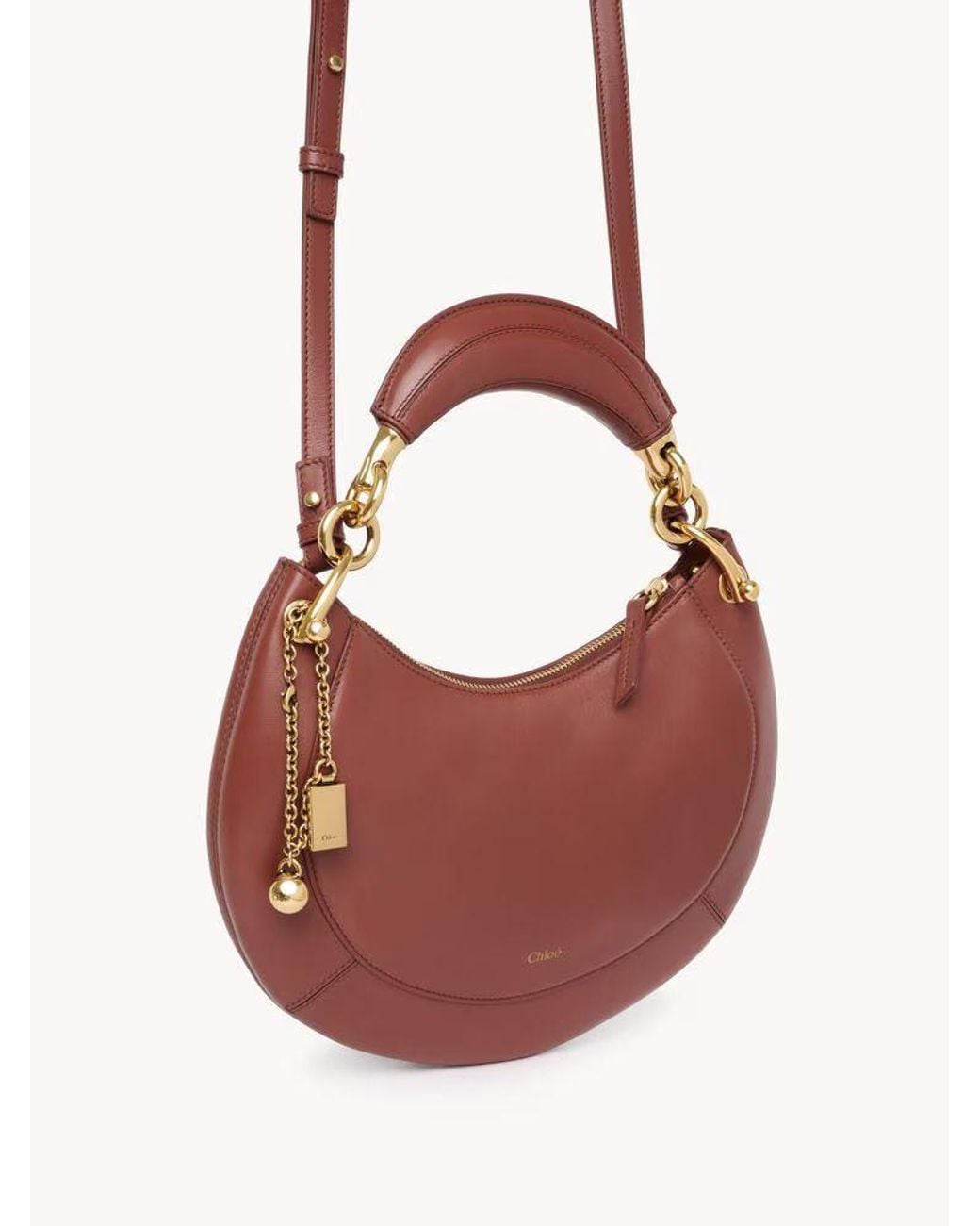 Chloé Pink Chloé H26 Shoulder Bag — Burgundy