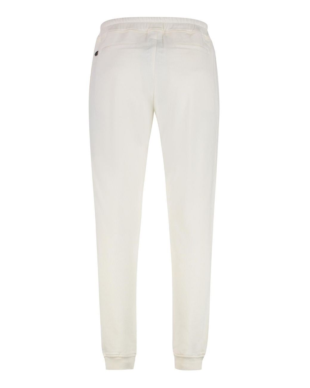Rick Owens White Contrasting Logo Cotton Sweatpants Track Pants for men