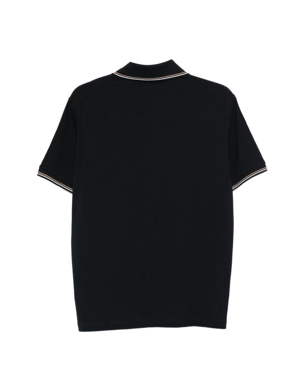 Emporio Armani Black Logo Cotton Polo for men