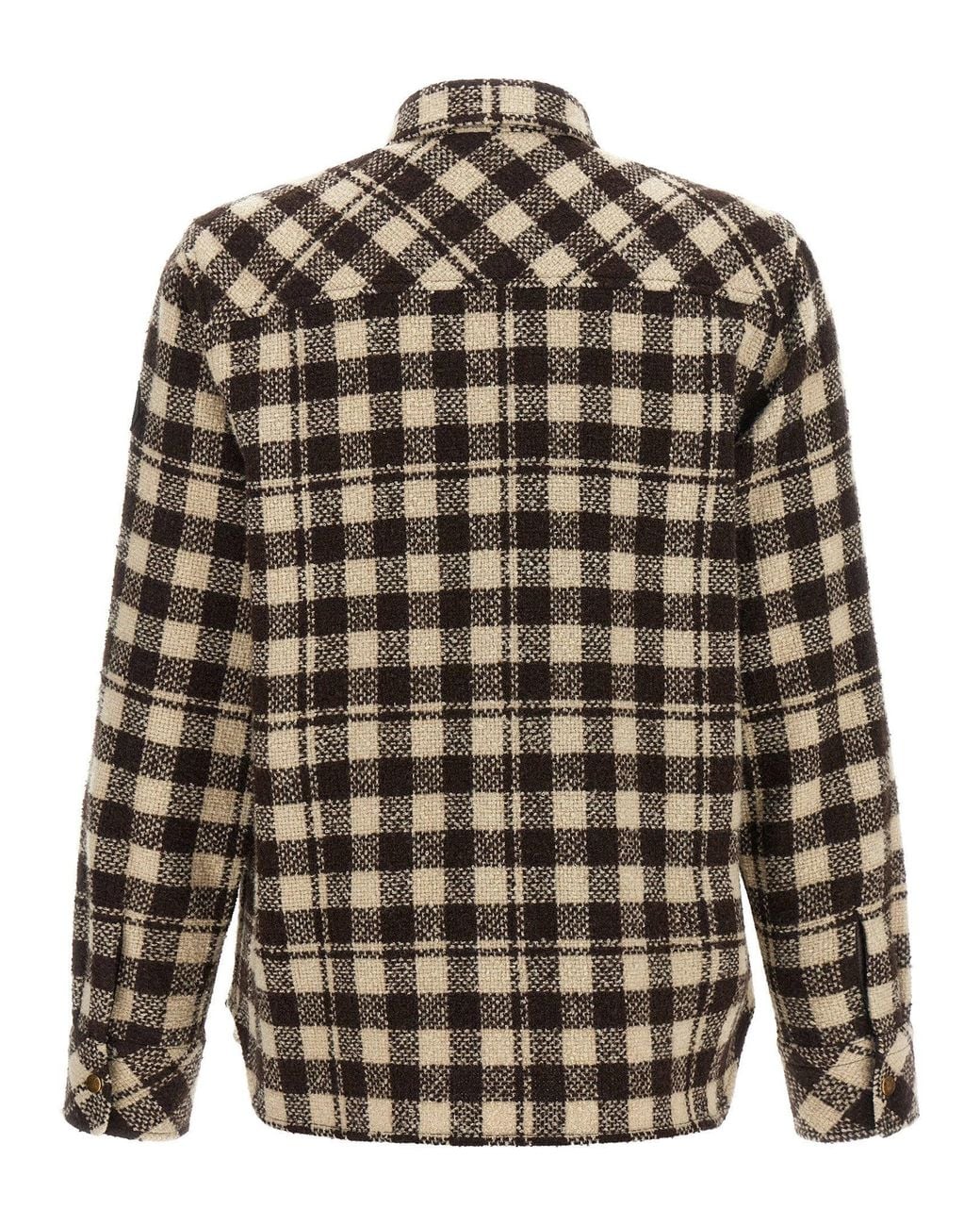 Moncler Black Checked Wool Blend Shirt