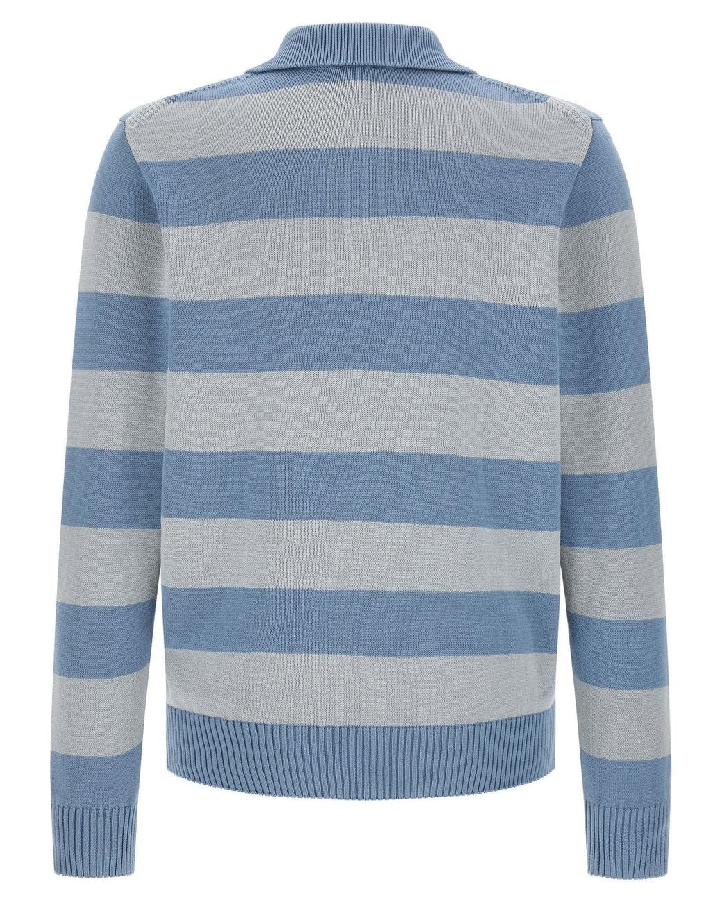 Lacoste Blue Striped Cotton Polo for men