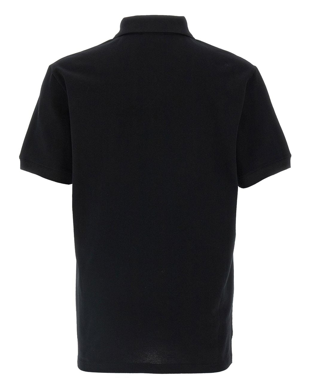 McQueen Black Logo-Embroidered Piqué Cotton Polo Shirt for men