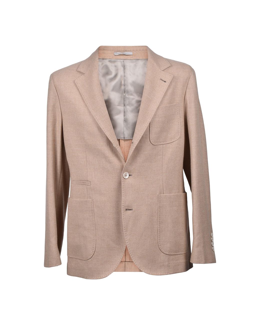 Brunello Cucinelli Natural Wool Blend Deconstructed Jacket Neutrals Clothing for men