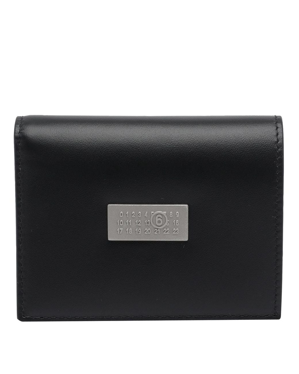 MM6 by Maison Margiela Black Wallets Calf Leather