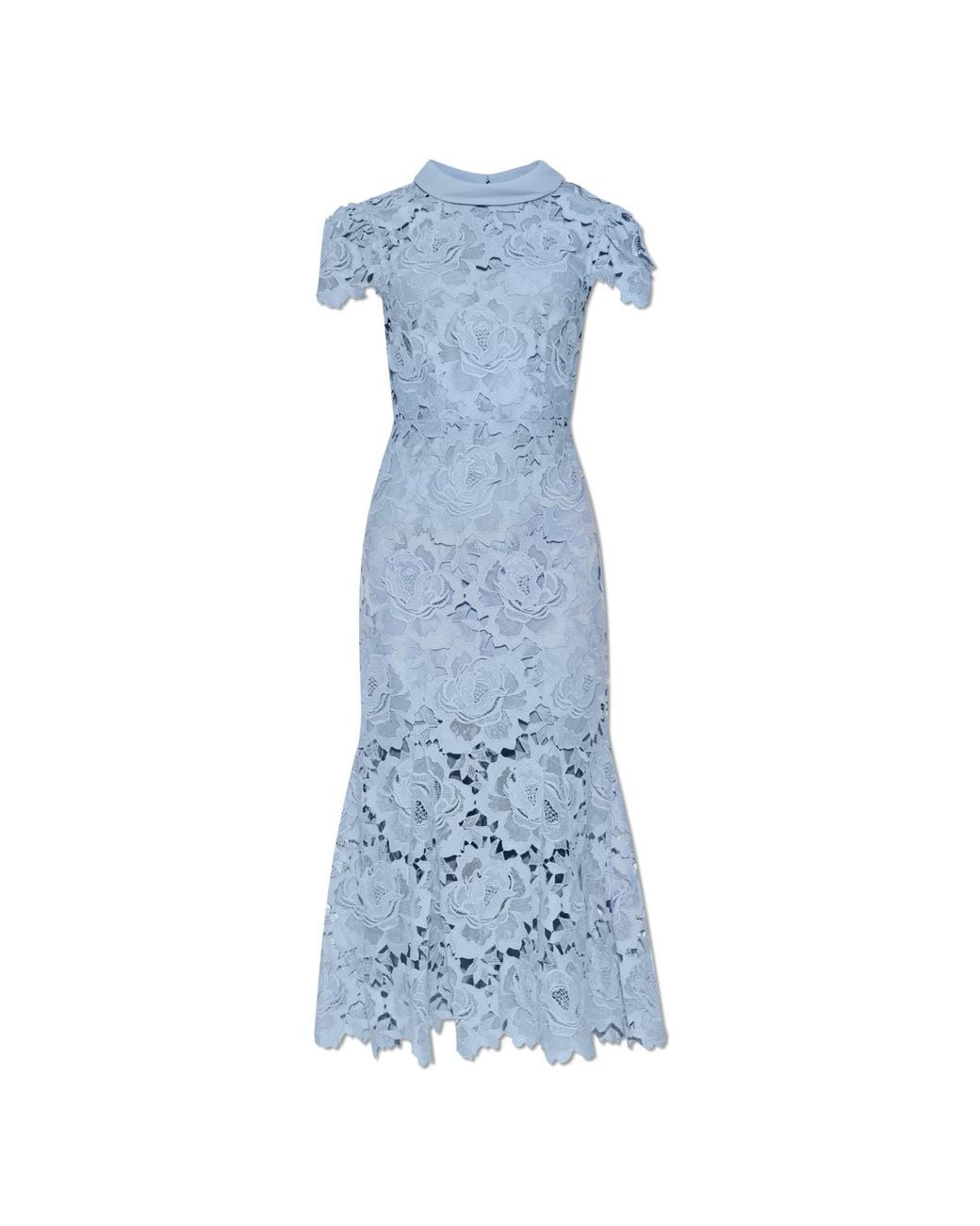 Self-Portrait Lace Dress in Blue | Lyst