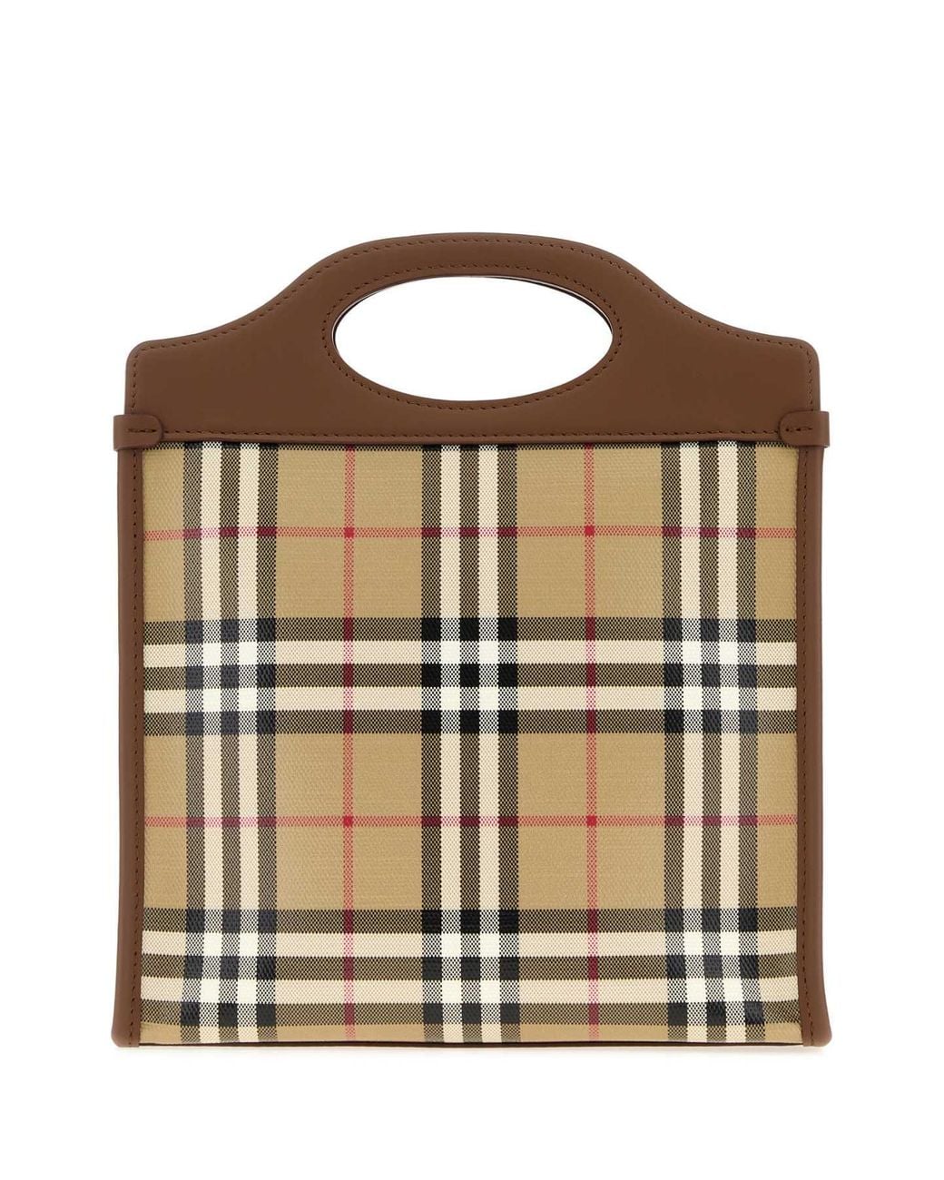 Burberry Multicolor Burberry Check Canvas Top Handle Bag