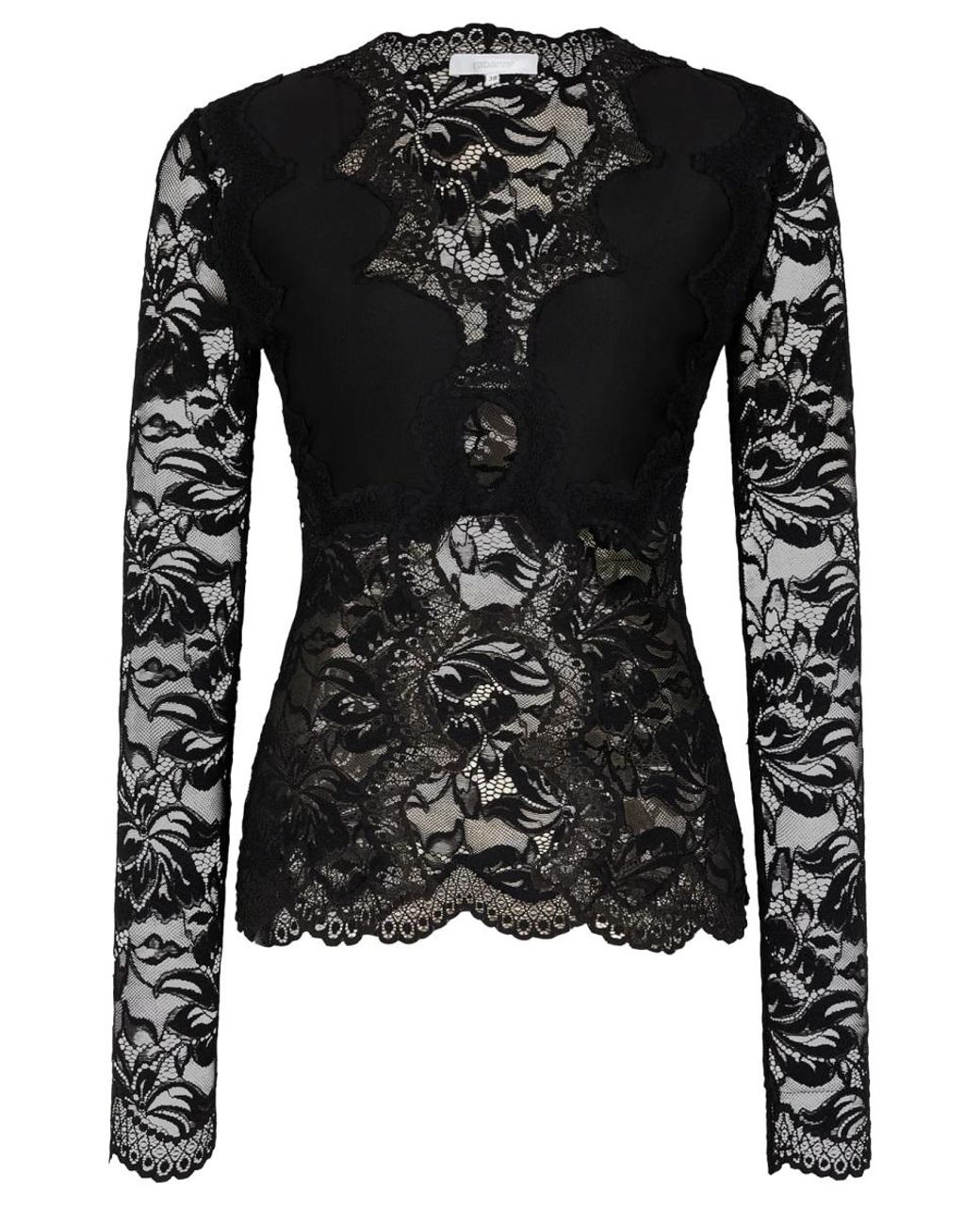 Rabanne Black Top Lace Polyamide Tops