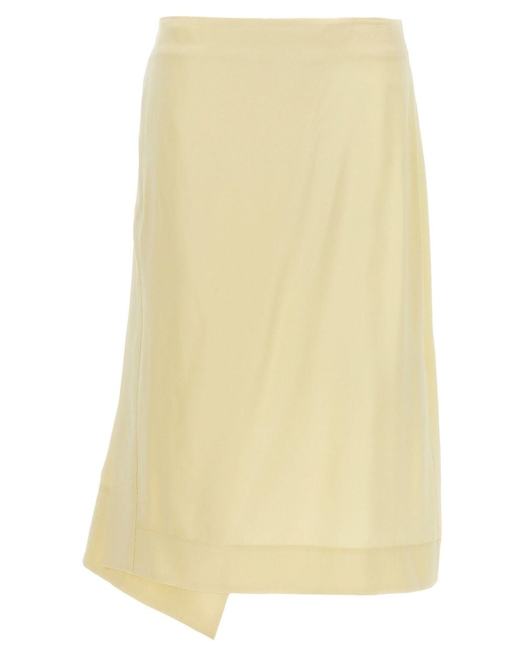 Jil Sander Yellow Satin Skirt