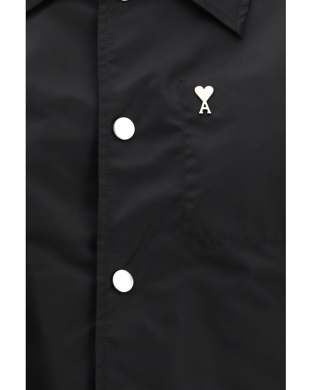 AMI Black Polyamide Shell Jacket