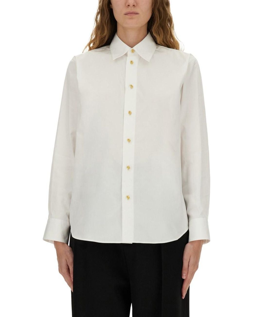Bottega Veneta White Shirt Cotton Poplin