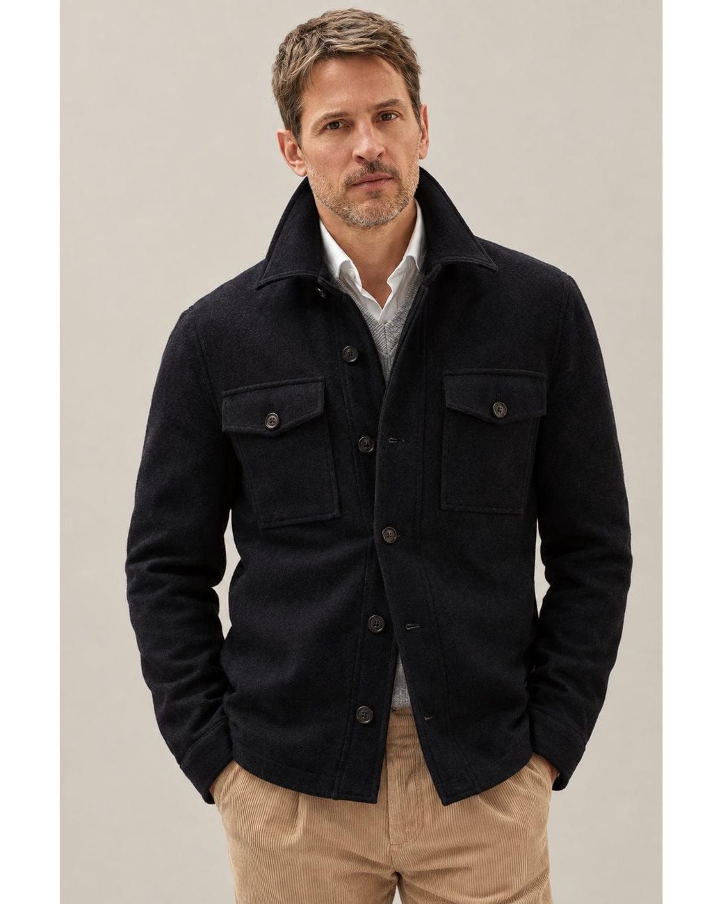 Brunello Cucinelli Black Wool Button Jacket Clothing for men