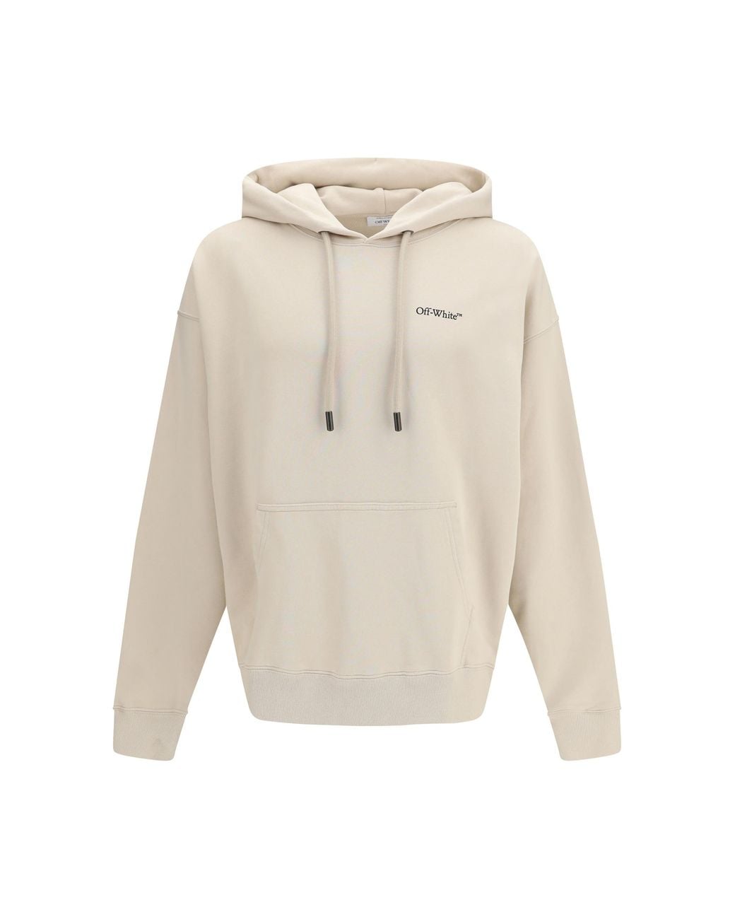 Off-White c/o Virgil Abloh Natural Skate Hoodie Half Arrows Cotton Sweatshirts for men