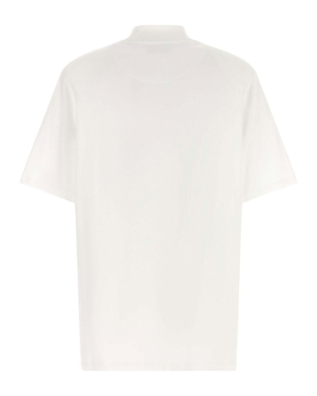 The Attico White Mock-Neck Logo T-Shirt