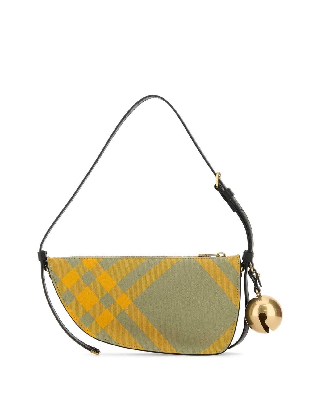 Burberry Metallic Embroidered Canvas Mini Shield Shoulder Bag