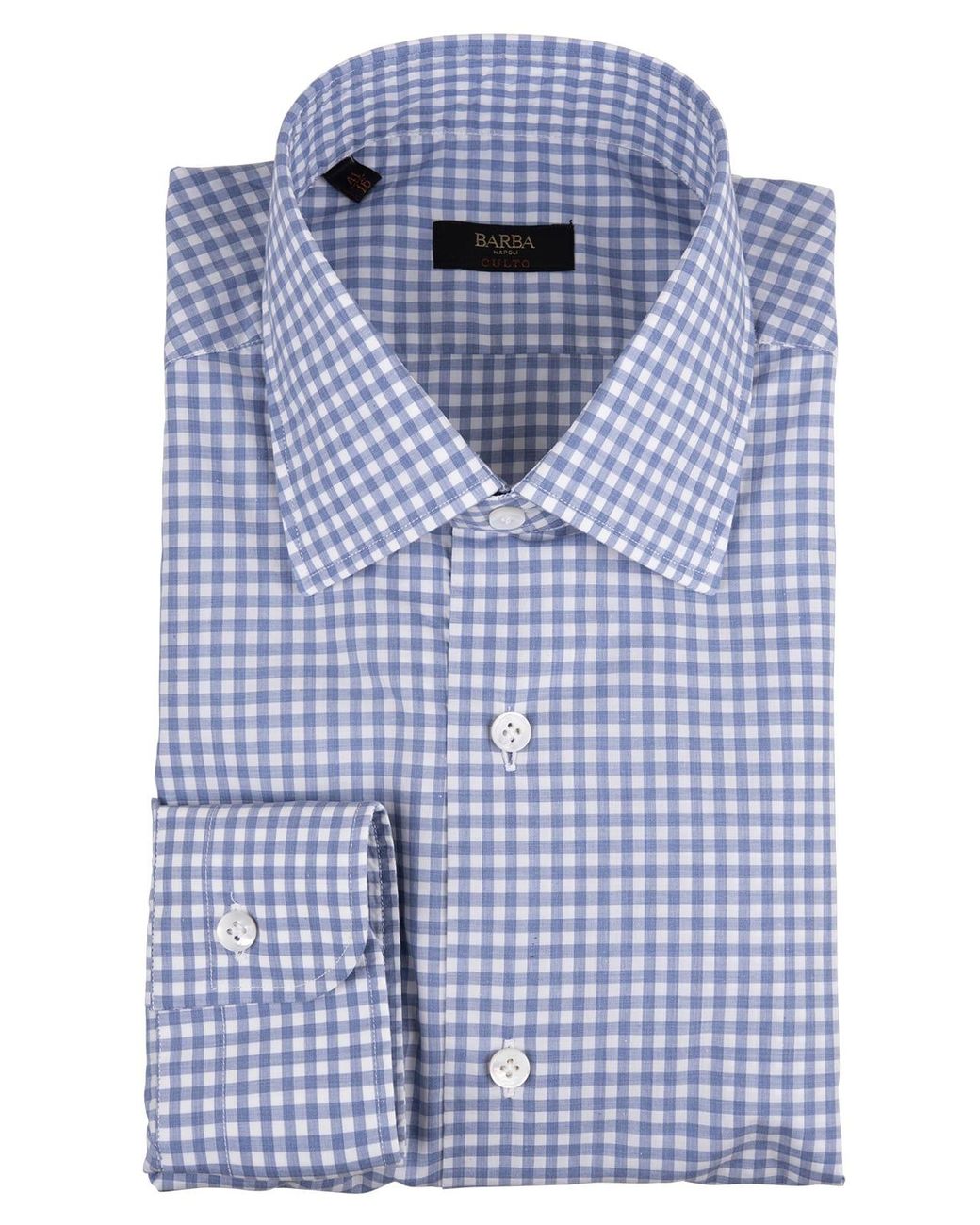 Barba Napoli Cotton Shirt With White And Light Blue Vichy Pattern for Men |  Lyst