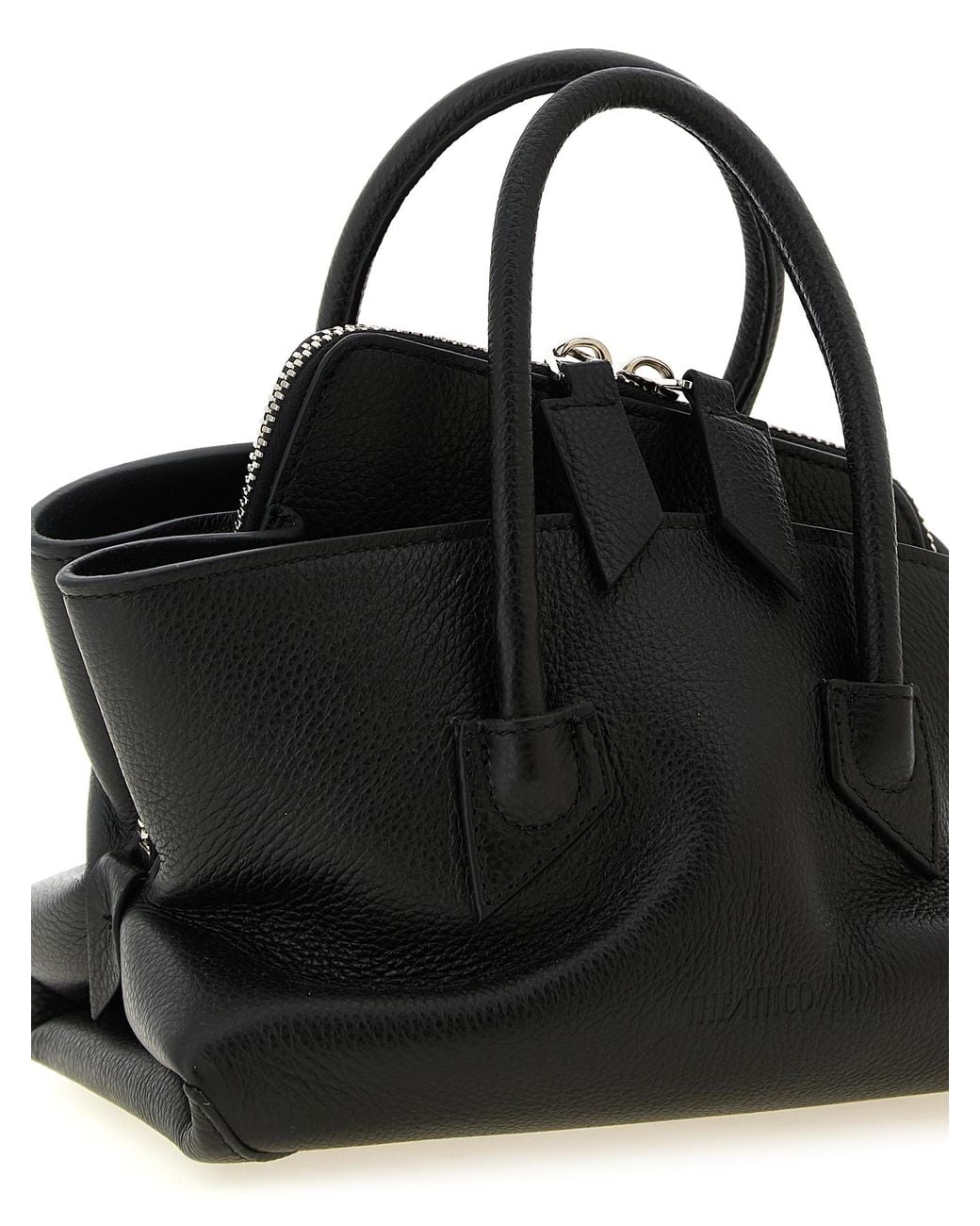 The Attico Black Bovine Leather Handbag Bag