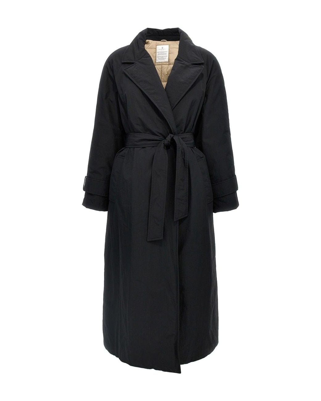 Brunello Cucinelli Black Belted Long Jacket Clothing