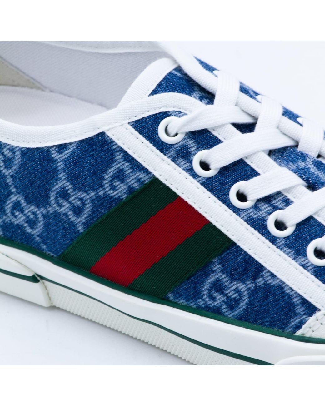 Gucci And Leather Sneakers In Blue Lyst gucci-and-leather-sneakers-in-blue-lyst