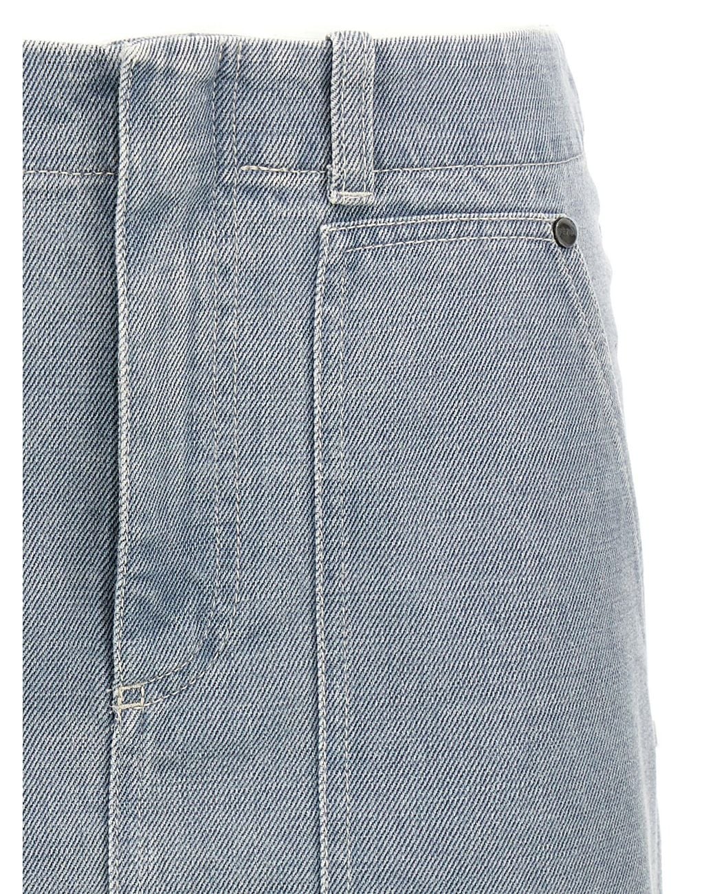 Fendi Blue Light Denim Miniskirt