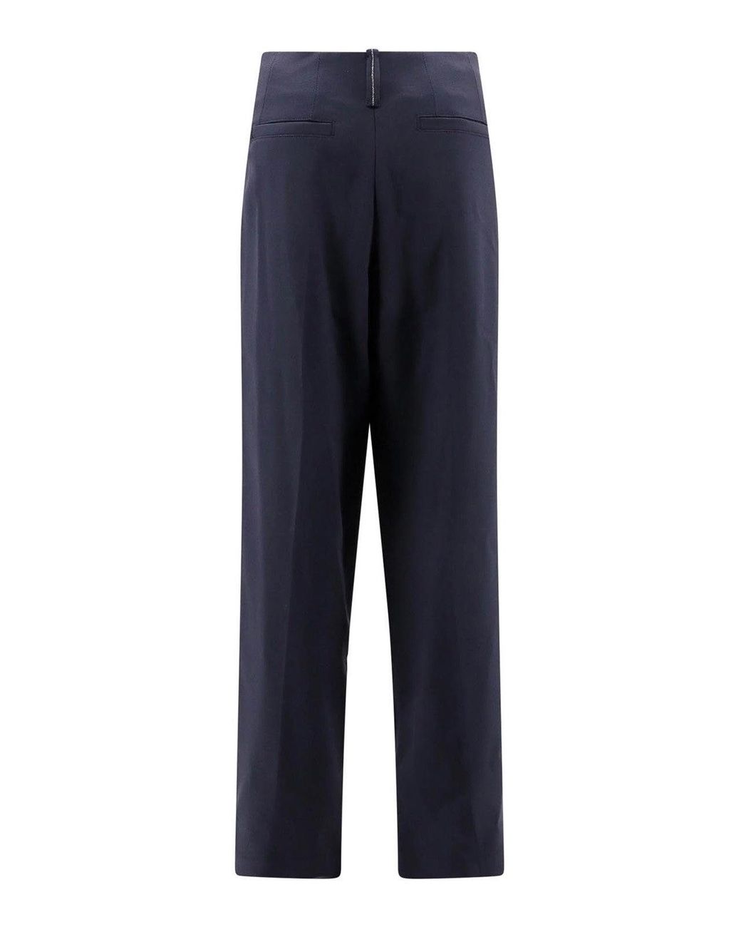 Brunello Cucinelli Blue Wool Casual Pants