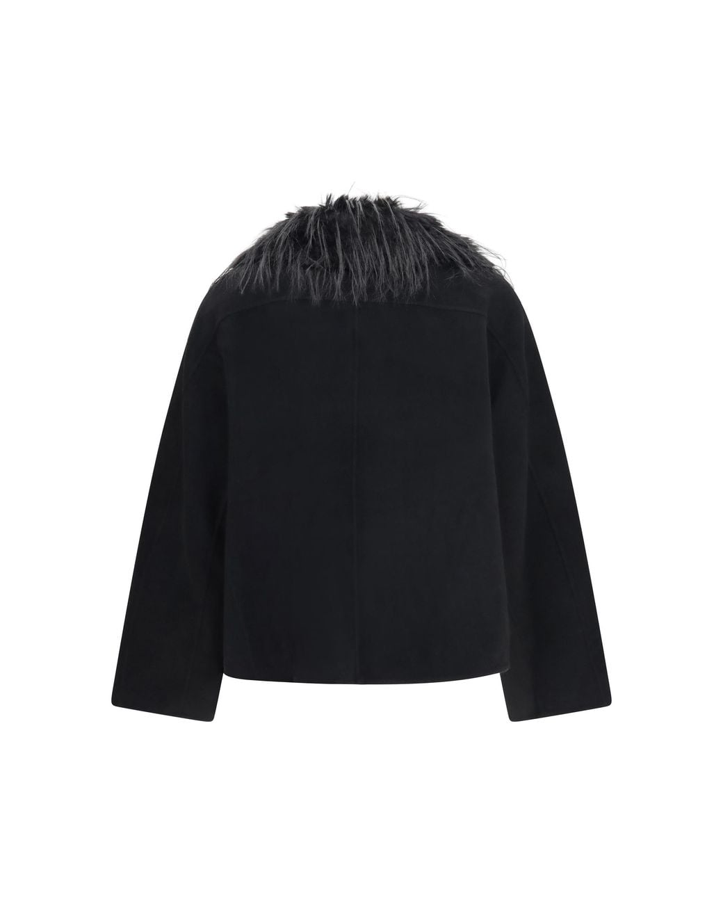 Loulou de Saison Black Rafe Jacket With Faux-Fur Collar