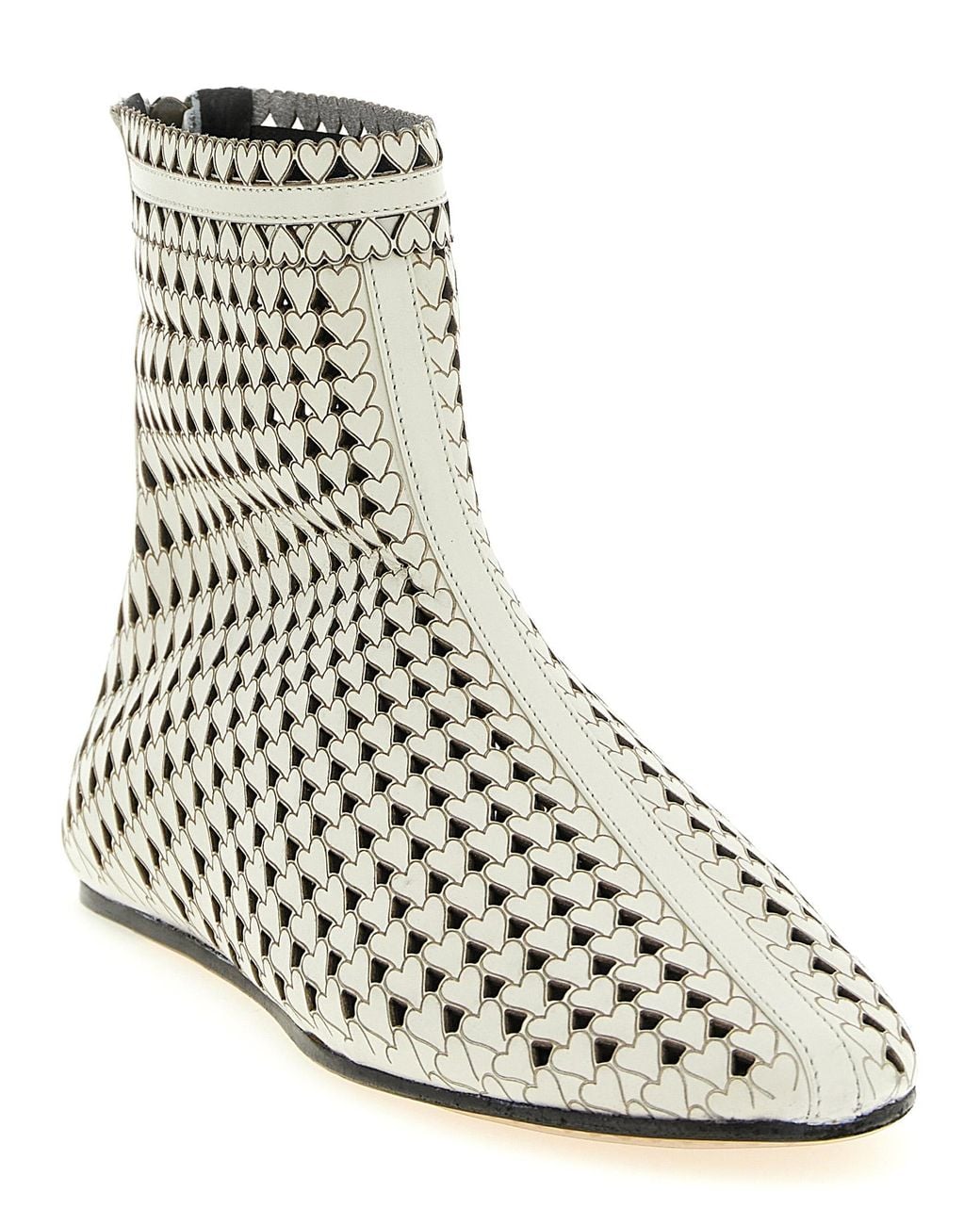 Isabel Marant White Ferix Ankle Boots Calfskin Leather (Bos Taurus) Boots