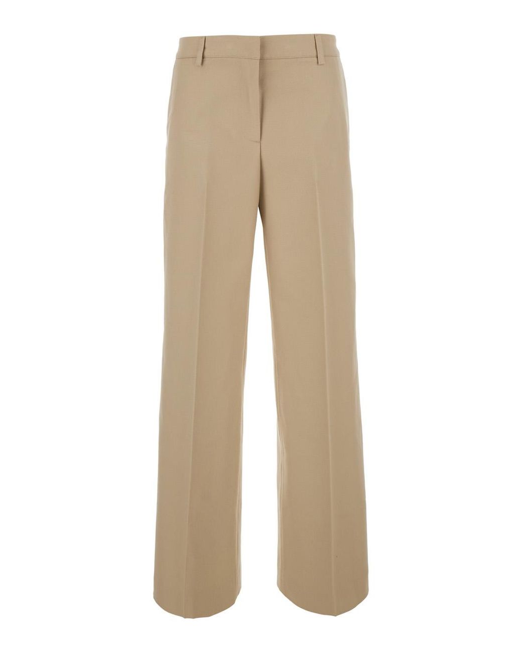 PT Torino Natural Trousers Francoise Wool-Cotton Wool And Cotton