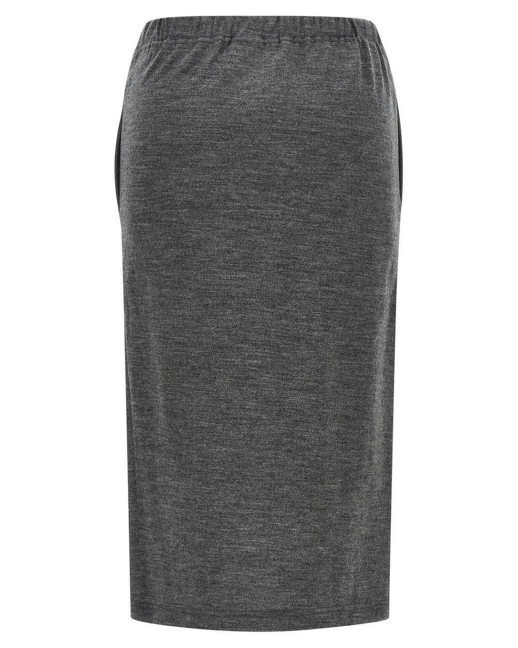Junya Watanabe Gray Mélange Wool Skirt