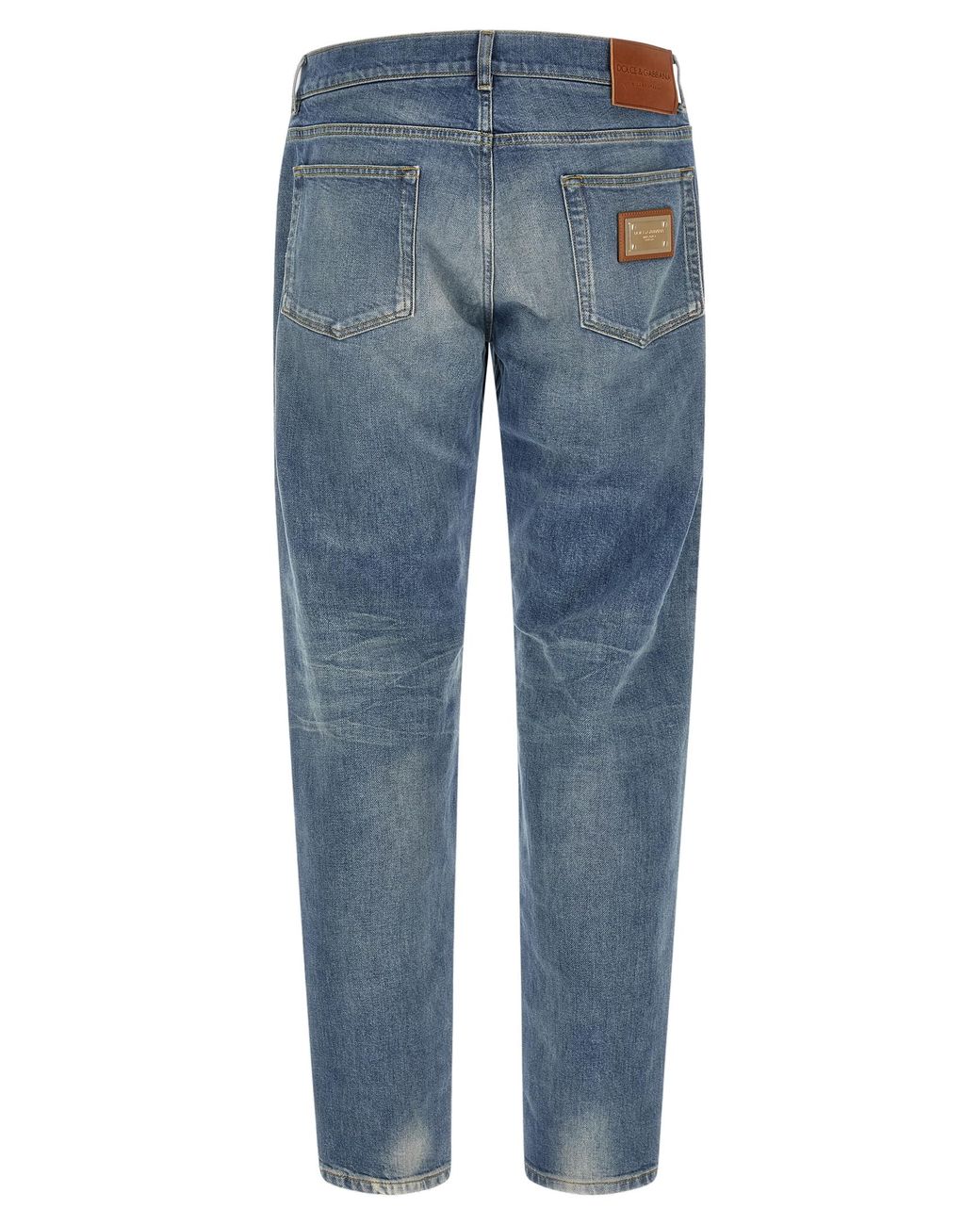 Dolce & Gabbana Blue Dolce & Gabbana Straight-Leg Denim Jeans for men
