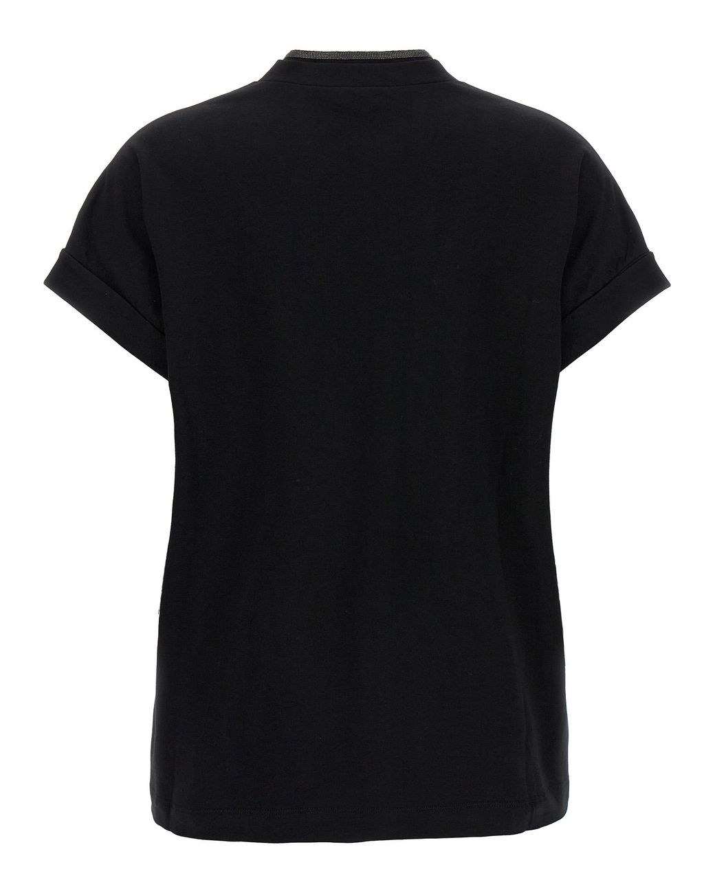 Brunello Cucinelli Black Cotton T-Shirt