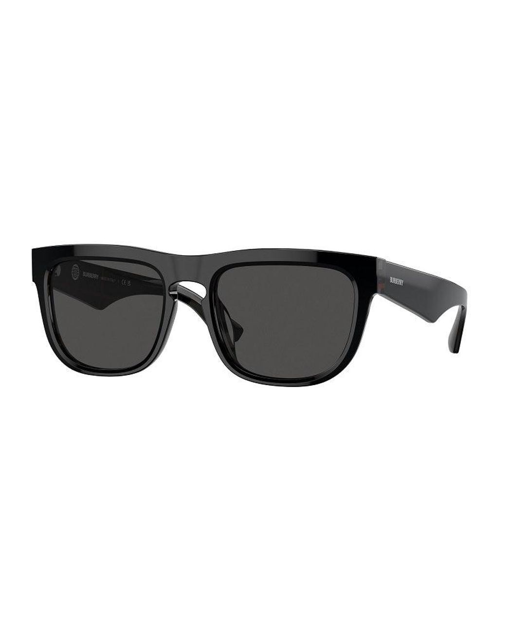 Burberry Black Vintage Check Top Sunglasses for men