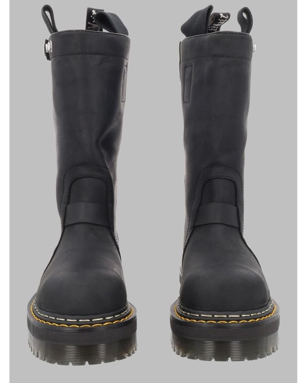 Dr. Martens Black Leather Boots Cow