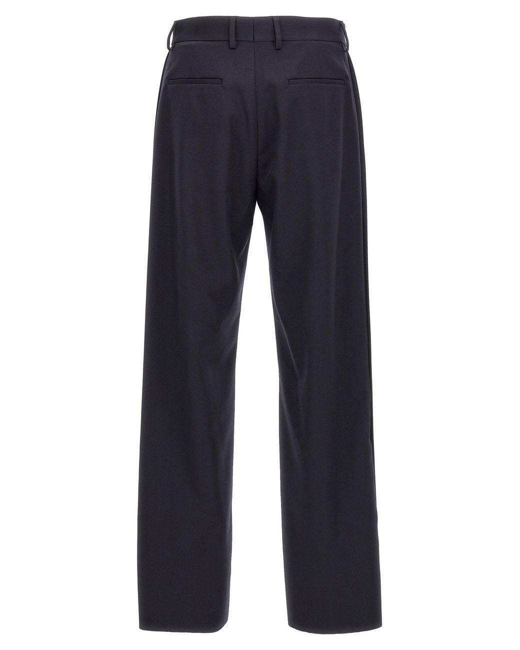 Fendi Blue Wool Crêpe Trousers