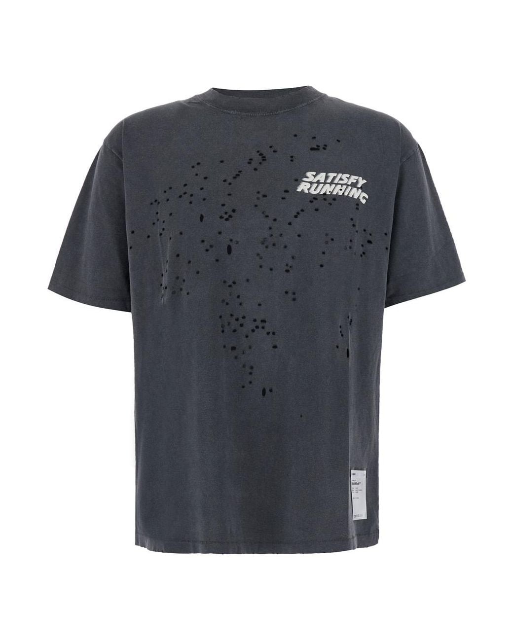 Satisfy Black Mothtech T-Shirt Cotton T-Shirts And Polos for men