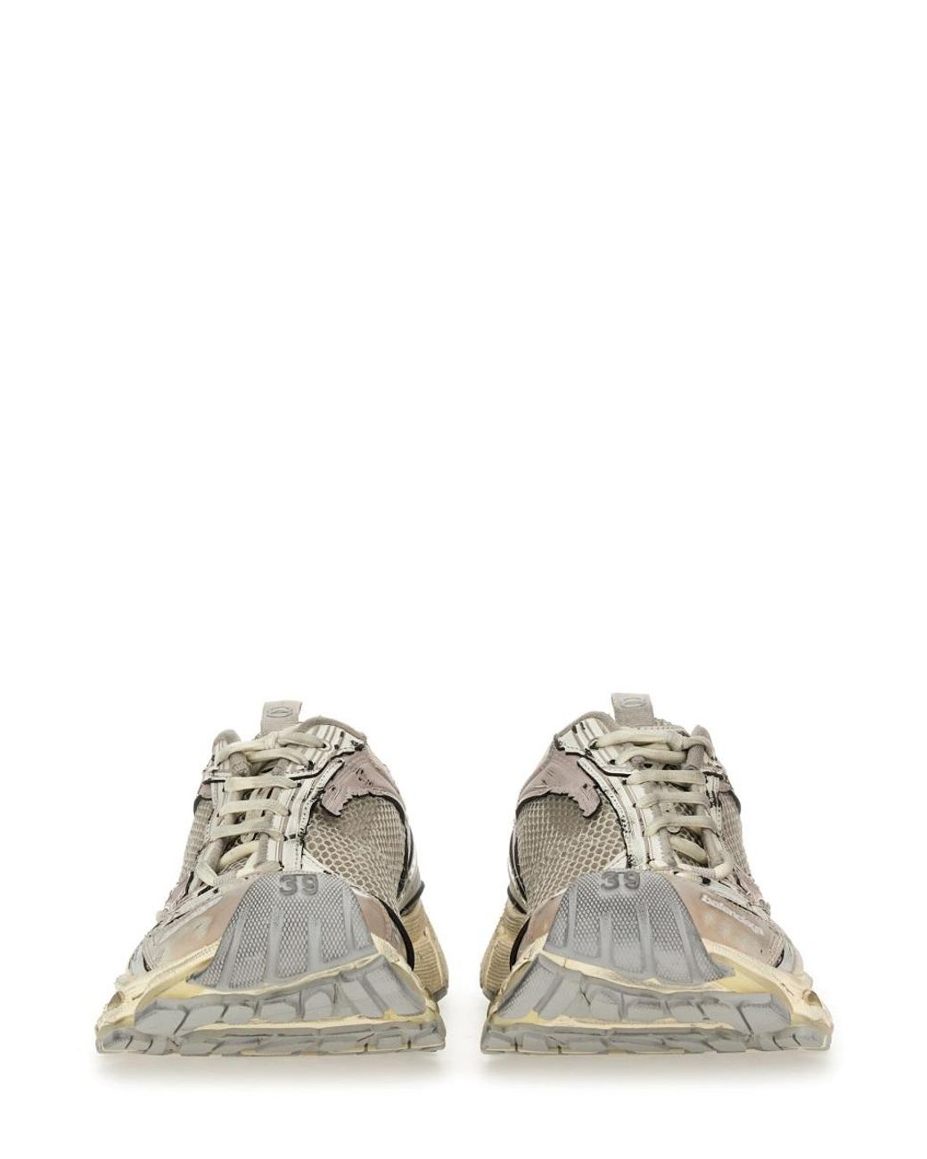 Balenciaga White Sneakers Stapler Polyurethane Trainers