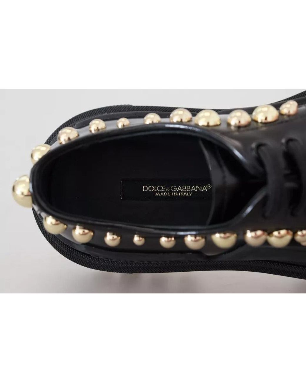 Dolce & Gabbana Black Studded Oxfords