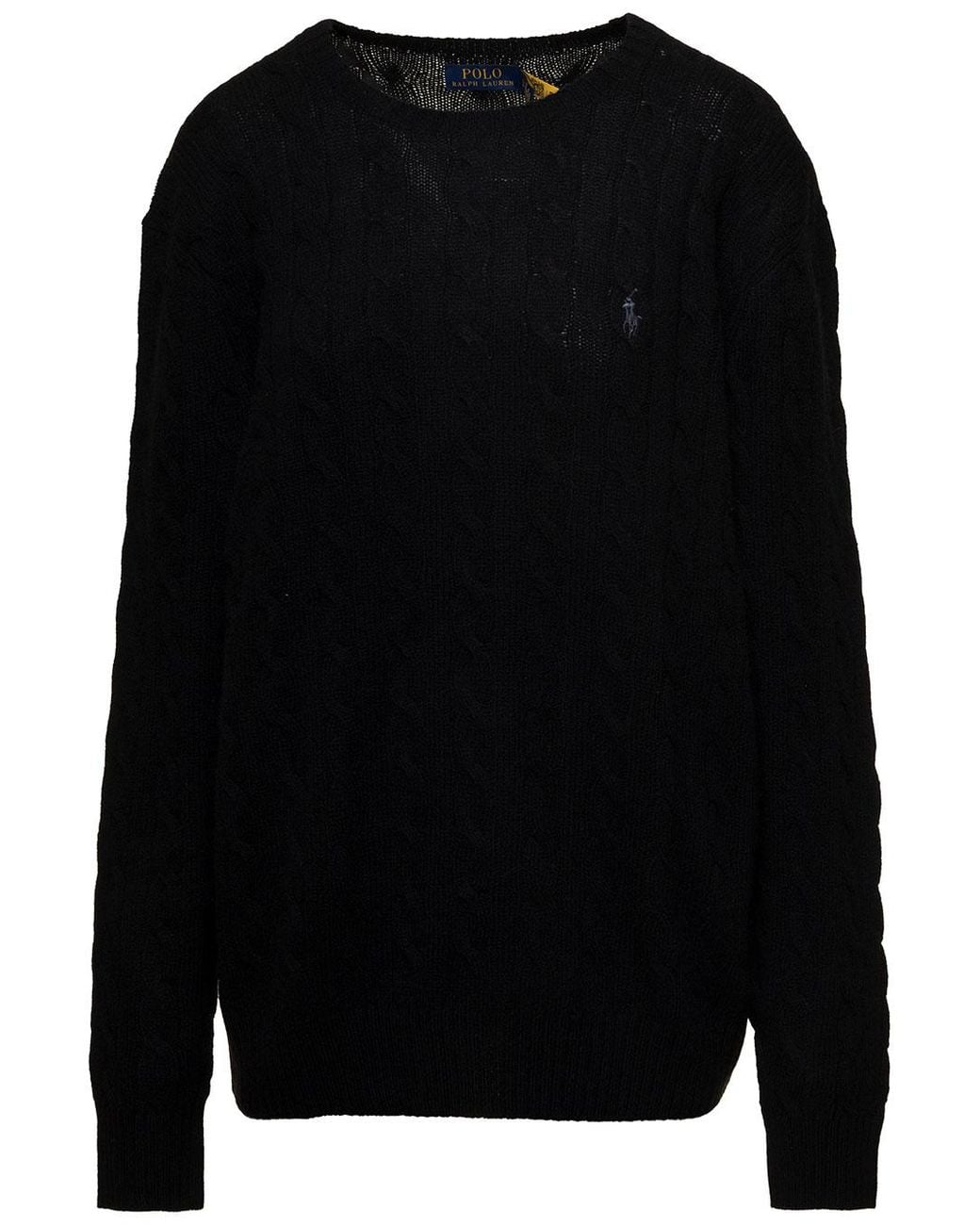 Polo Ralph Lauren Black Maglia Girocollo Treccia for men
